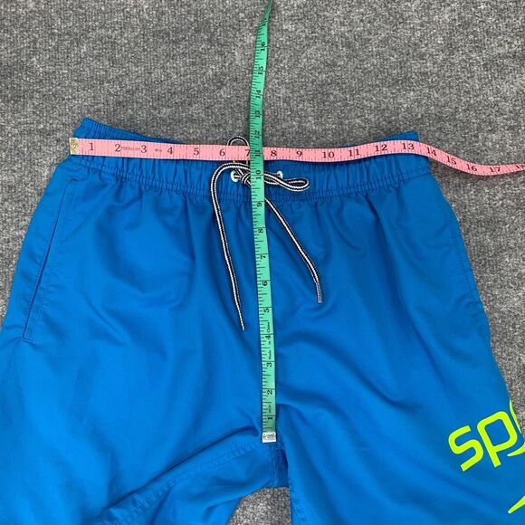Speedo Volley Short Mens S Small Astral Blue Elastic Waist Lined Swim Trunk - Picture 6 of 12
